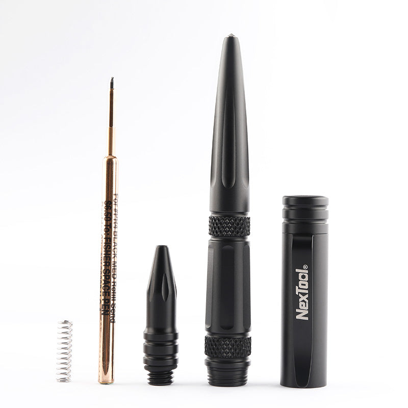 NexTool Guardian 6061-T6 Aluminium Tactical Pen with Tungsten Glass Breaker and Fisher Space Pen Cartridge