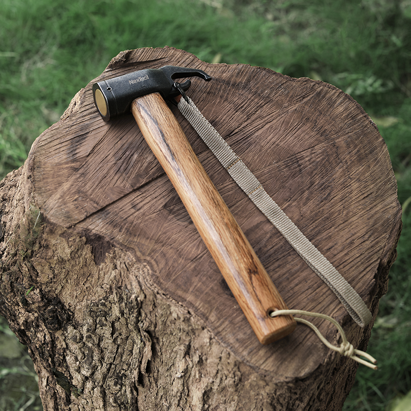 NexTool Wilds Camping Hammer with Copper Core and Beechwood Handle