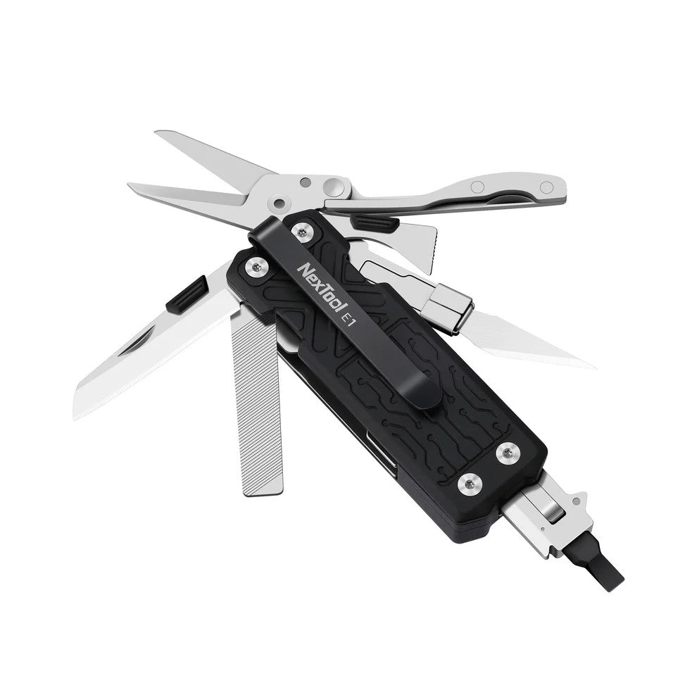 NexTool Pocket Tool E1 Black Aluminium Multi-Tool with 10 Functions