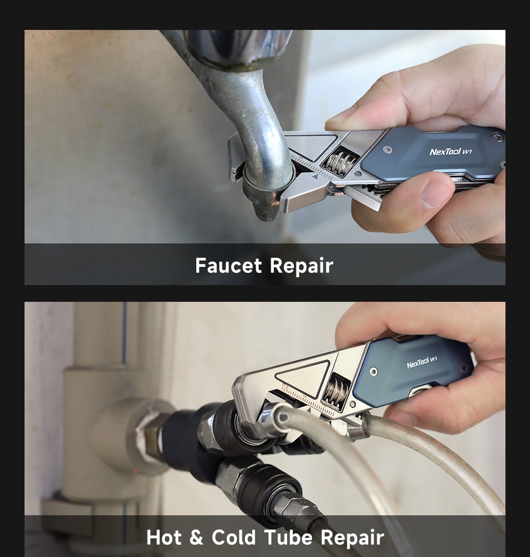 NexTool Light Wrench W1 Blue Multi-Tool 6 Functions with Pouch and Bit Kit