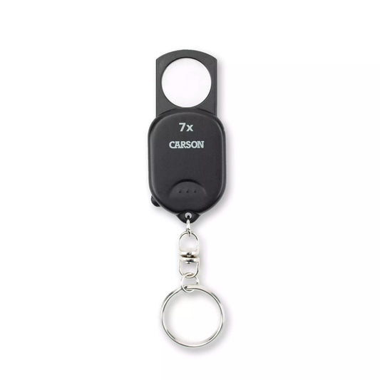 Carson Clip & View 7x Pop-Up Retractable Aspheric Keychain Magnifier GN-70