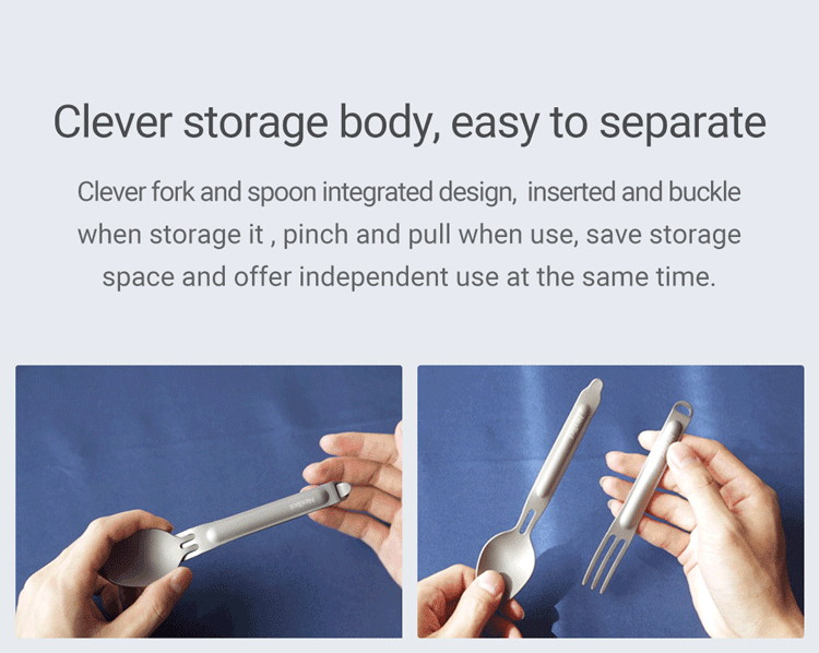 NexTool Portable Titanium Tableware Set with Case