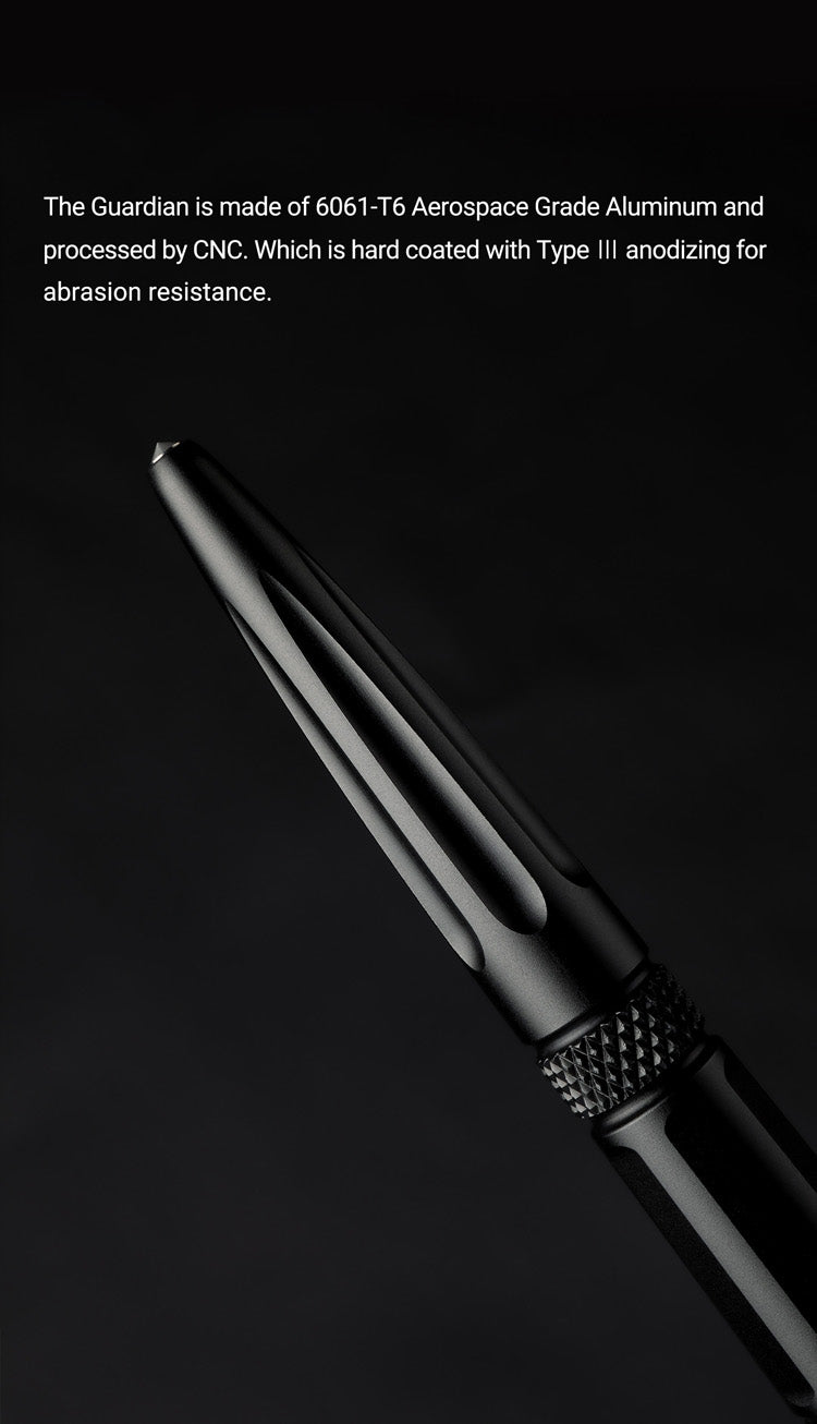 NexTool Guardian 6061-T6 Aluminium Tactical Pen with Tungsten Glass Breaker and Fisher Space Pen Cartridge