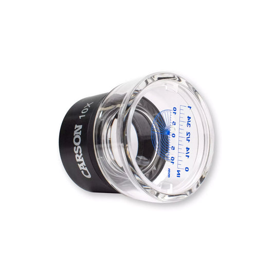 Carson LumiLoupe 10x Pre-Focused Dual Lens Stand Magnifier with Measurement Reticle LL-20