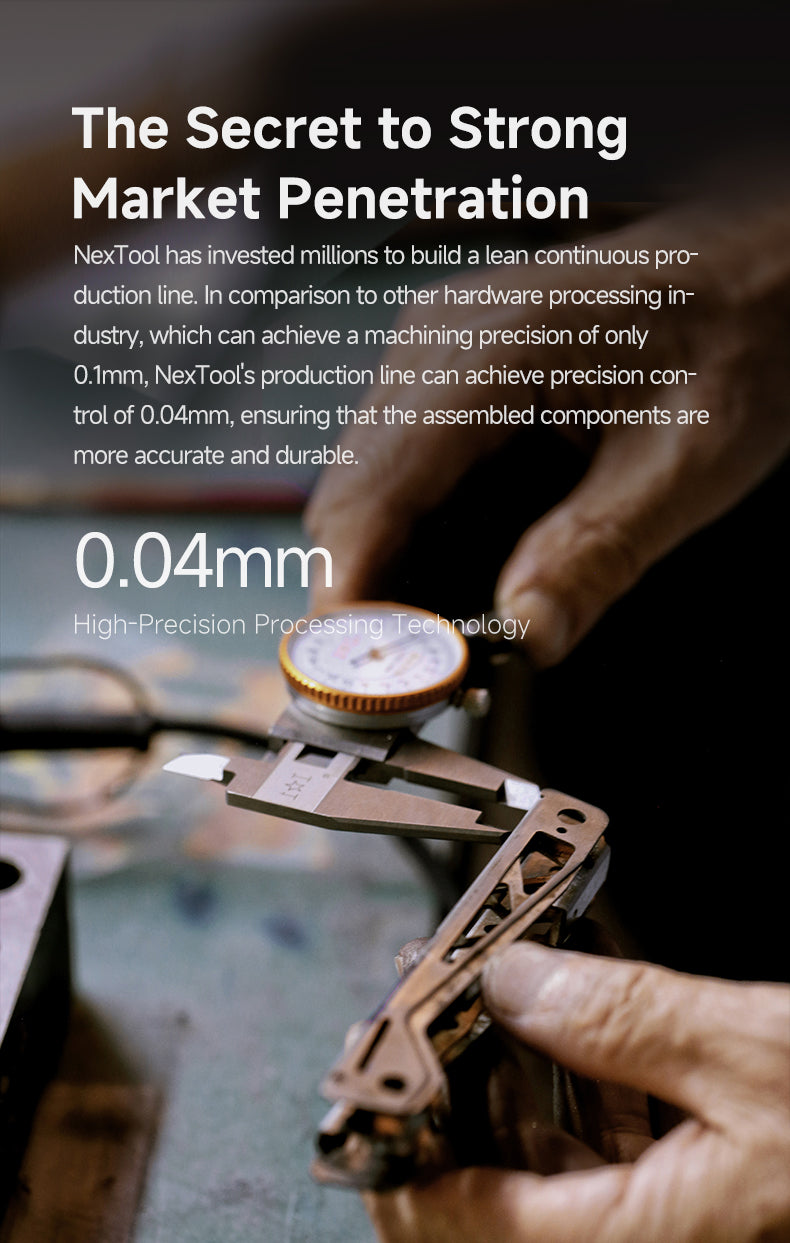 NexTool Mini Multi Functional Pocket Knife Black Aluminium