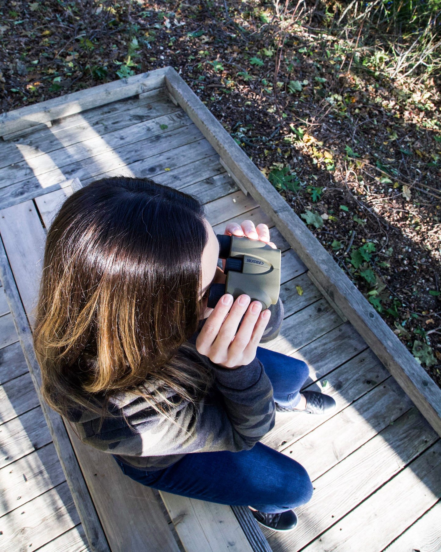 Carson Hornet™ 8x22mm Porro Prism Compact Lightweight Binoculars Olive Green HT-822