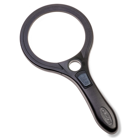 Carson Lume Series™ 2.5x Power 3.5” Acrylic Lens COB LED Lighted Magnifying Glass AS-90