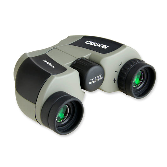 Carson MiniScout™ 7x18mm Porro Prism Ultra-Compact Lightweight Binoculars JD-718