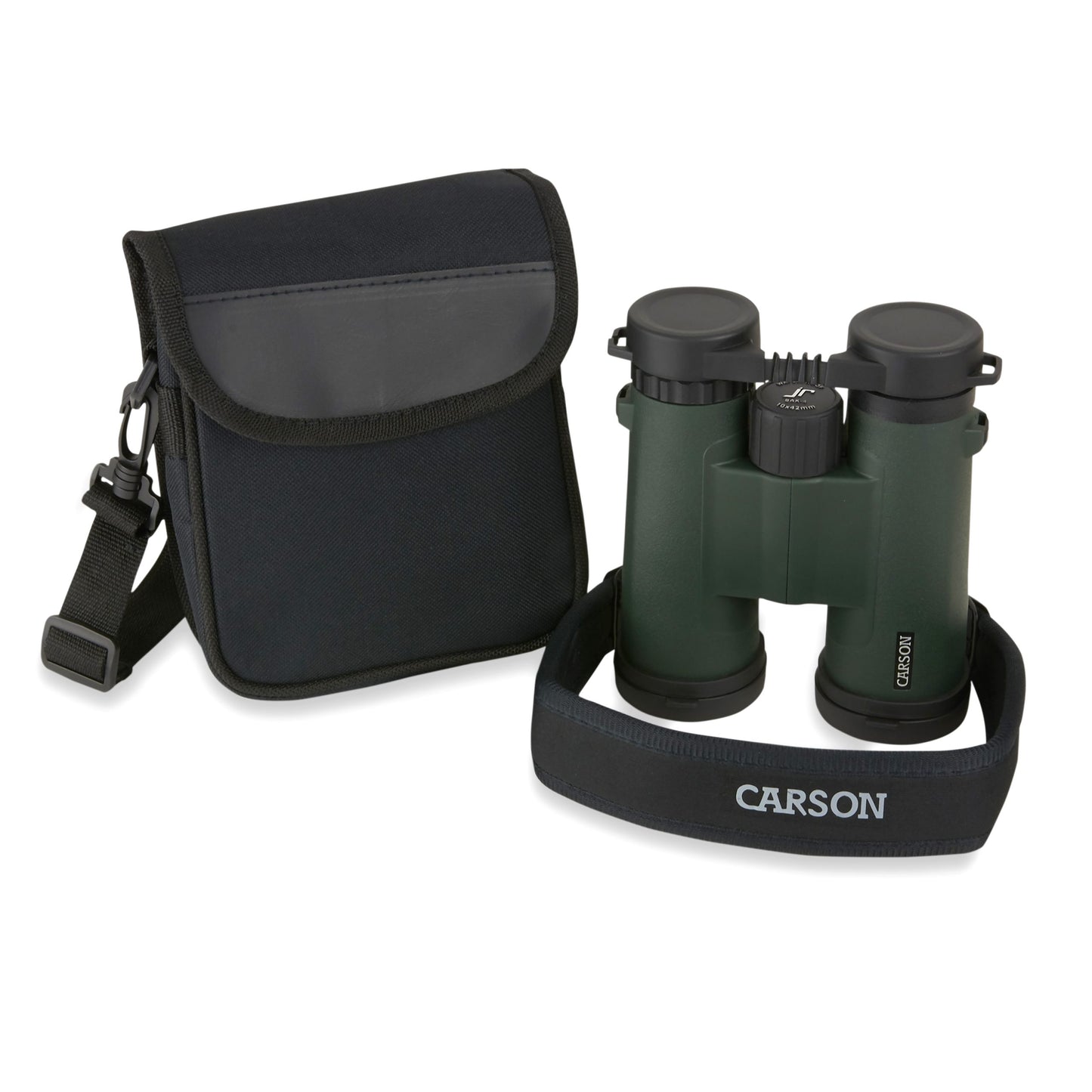 Carson JR Series 10x42mm Full-Sized Waterproof Binoculars Green JR-042