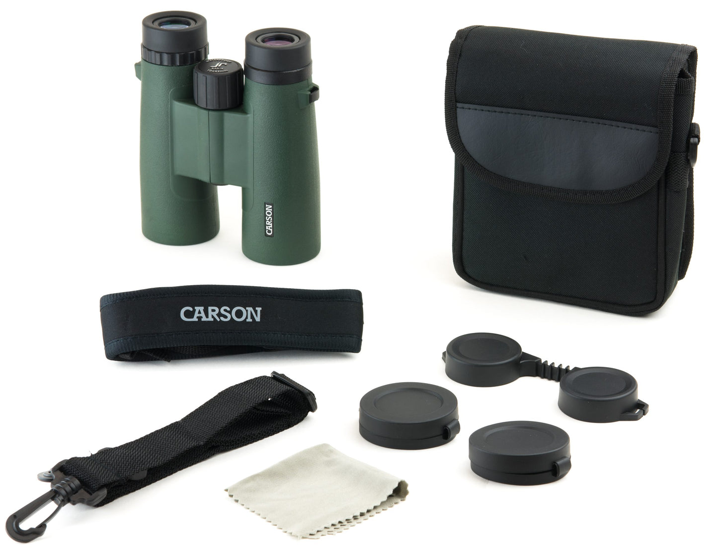 Carson JR Series 10x42mm Full-Sized Waterproof Binoculars Green JR-042
