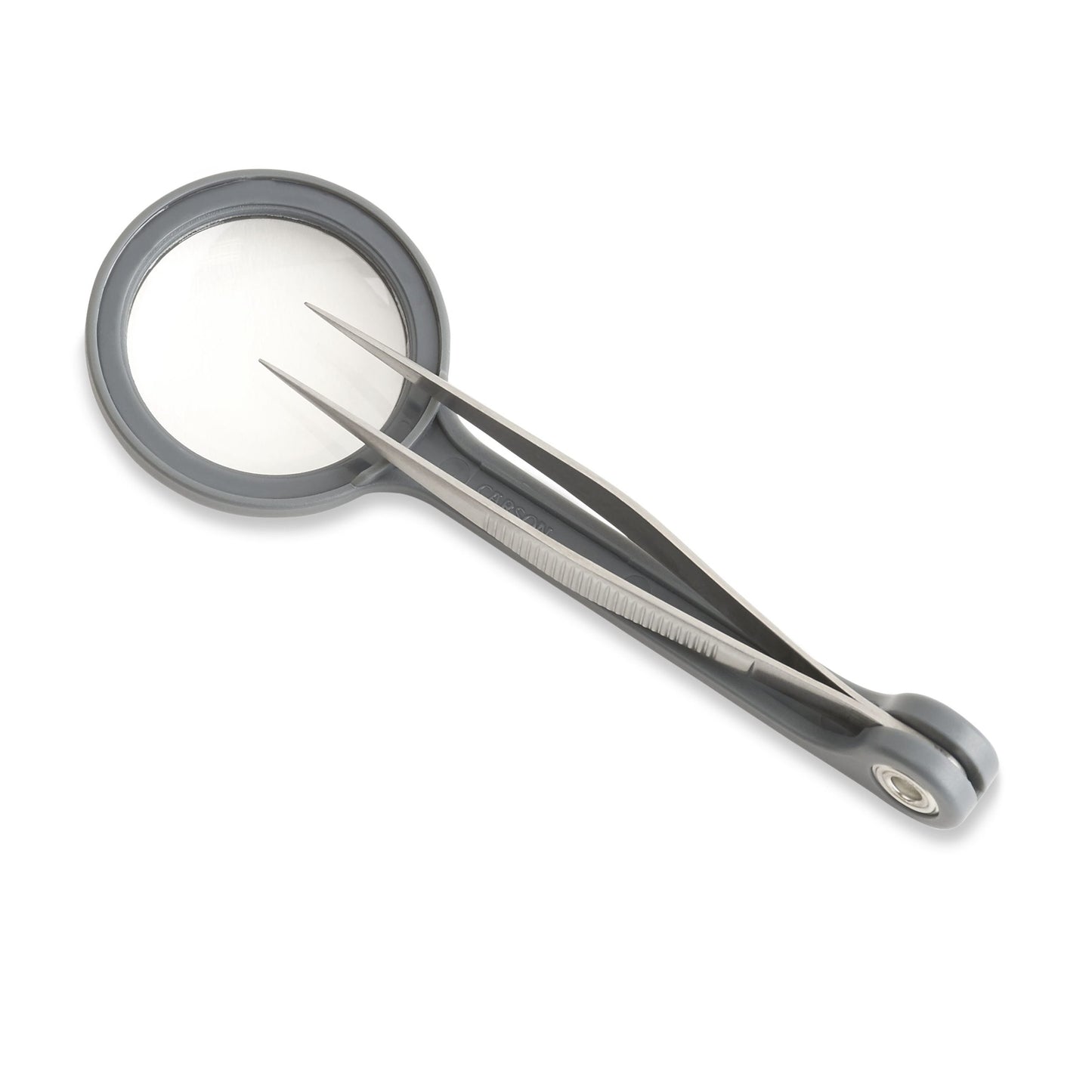 Carson MagniGrip™ 4.5x Power 1.2” Magnifier with Precision Tweezers MG-55