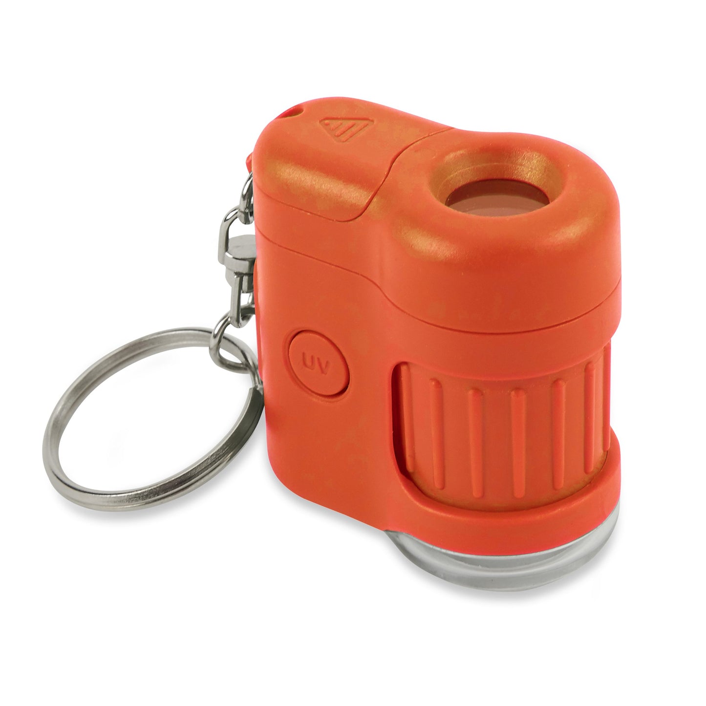 Carson MicroMini™ 20x LED Lighted Pocket Microscope, Built-In UV, LED Flashlight, Orange MM-280O