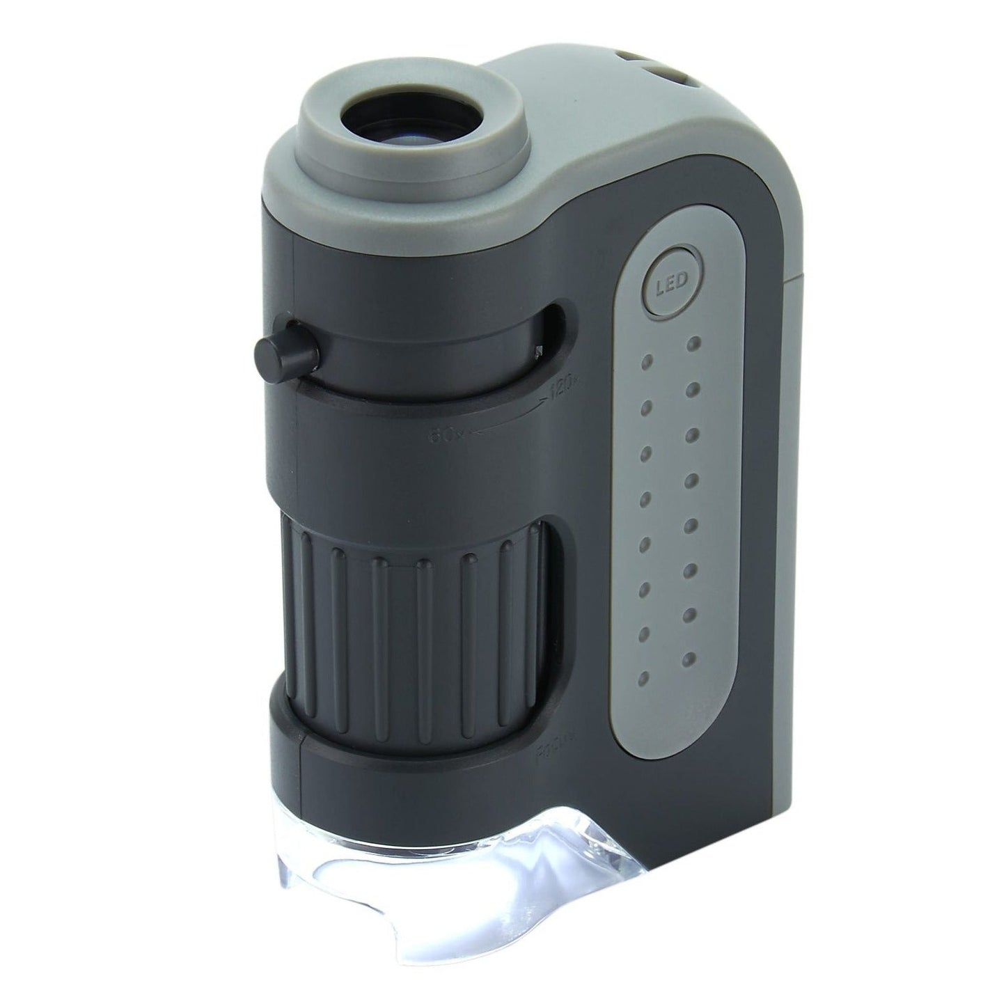 Carson MicroBrite™ Plus 60x-120x LED Lighted Zoom Pocket Microscope MM-300
