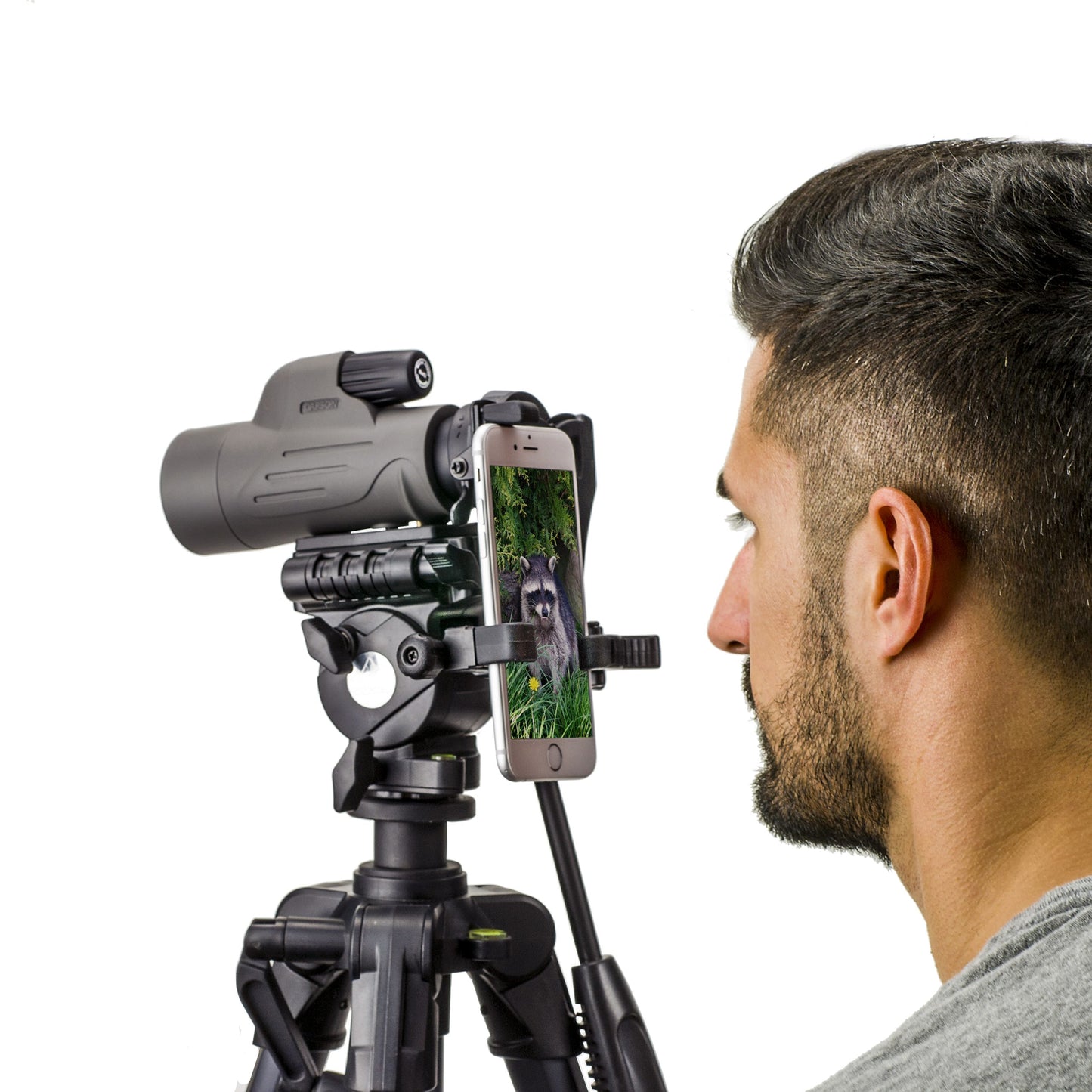 Carson MonoPix™ 8x42mm Waterproof Monocular with Smartphone Digiscoping Adapter MP-842IS