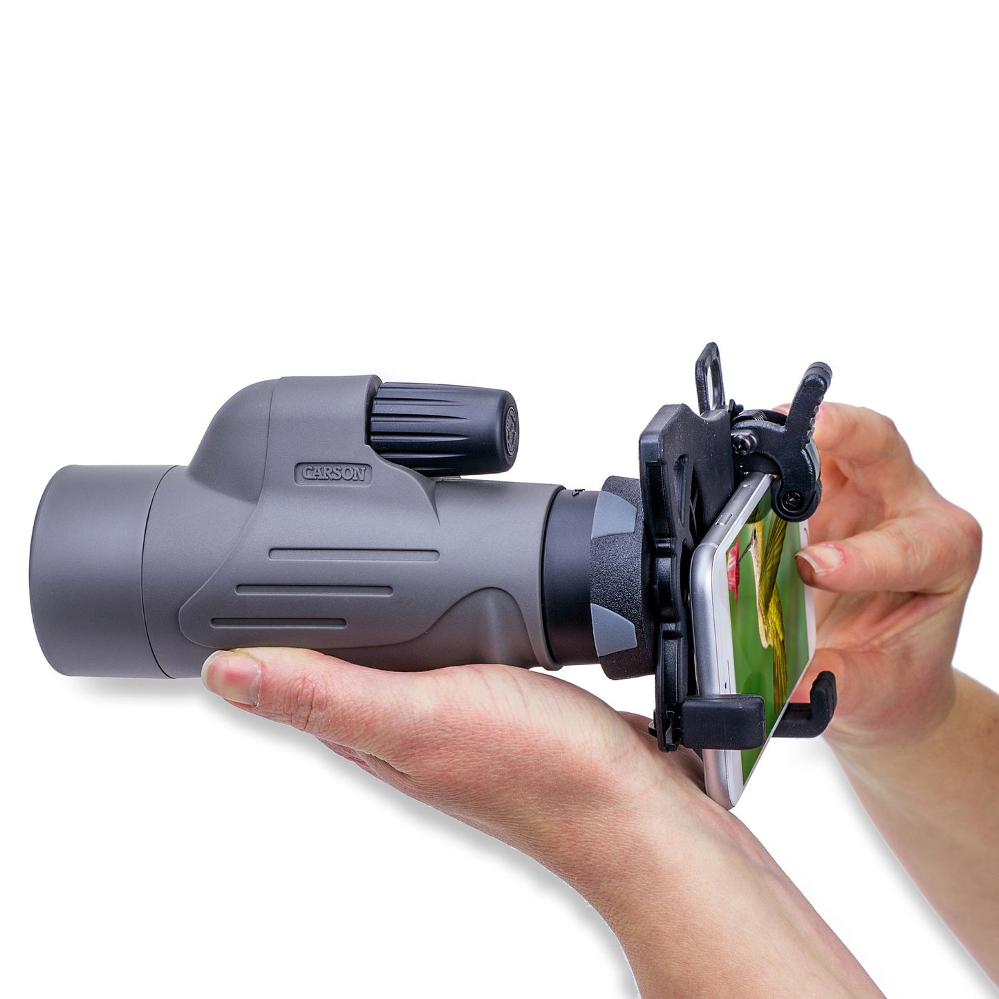 Carson MonoPix™ 8x42mm Waterproof Monocular with Smartphone Digiscoping Adapter MP-842IS