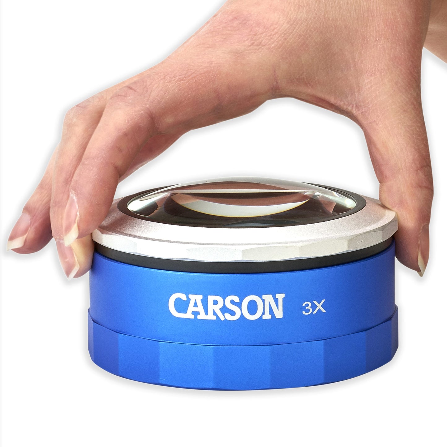 Carson MagniTouch™ 3x Power Touch Activated LED Lighted Stand Loupe Magnifier, Focusable Glass Lens MT-33