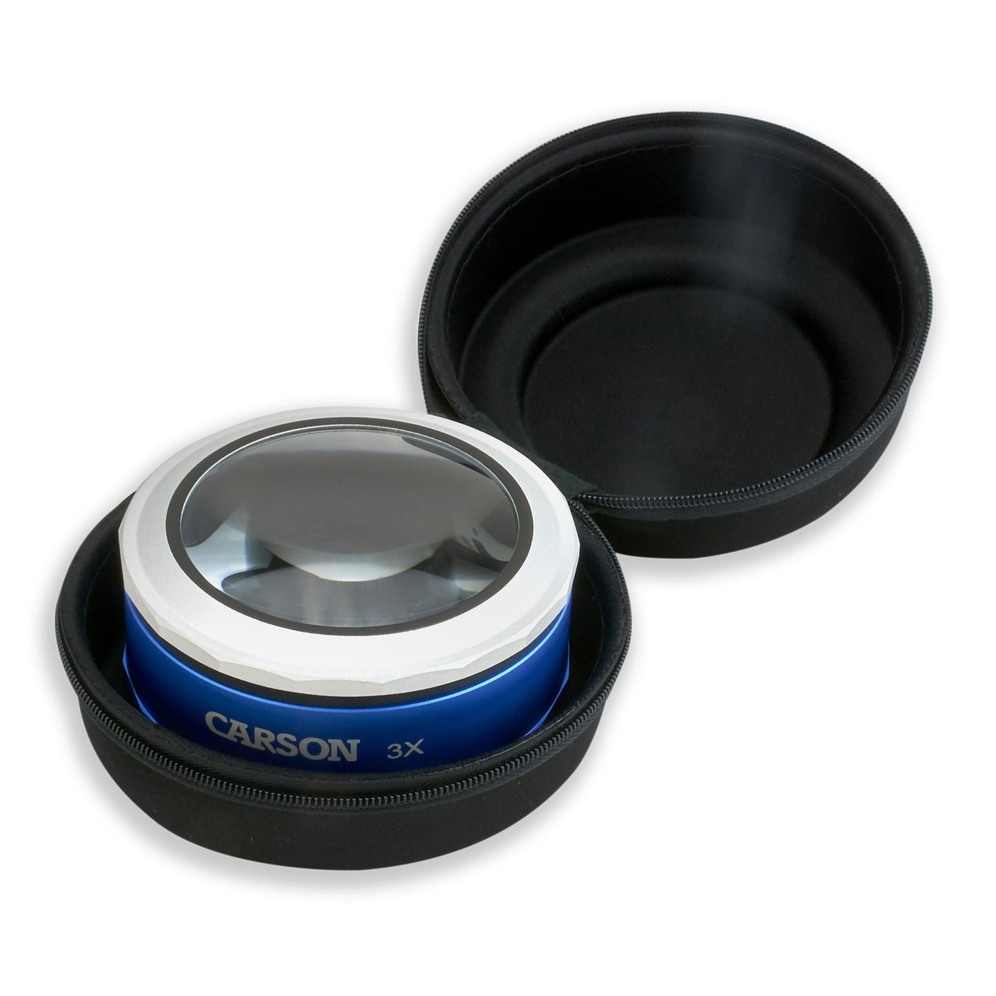 Carson MagniTouch™ 3x Power Touch Activated LED Lighted Stand Loupe Magnifier, Focusable Glass Lens MT-33