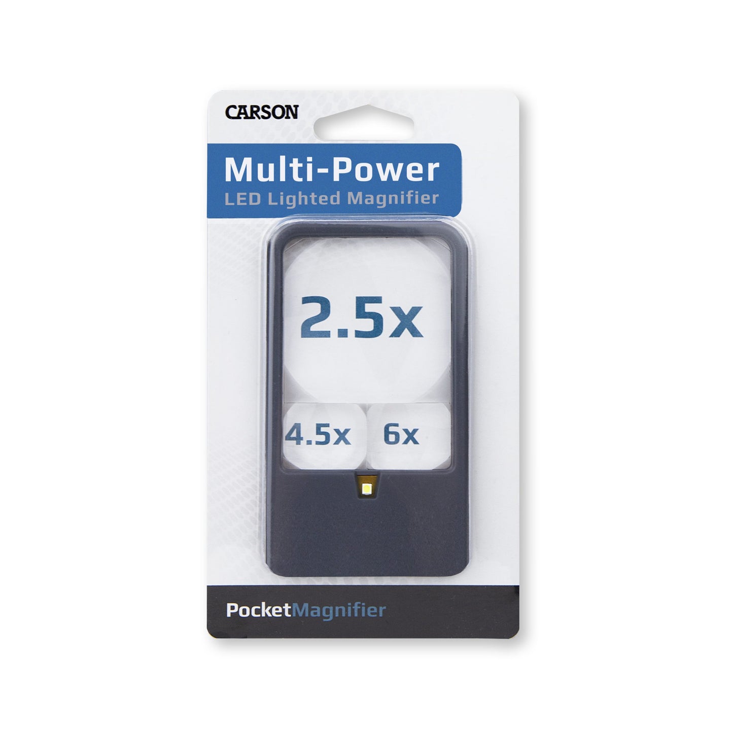 Carson Multi-Power LED Lighted Pocket Magnifier™2.5x, 4.5x and 6x PM-33