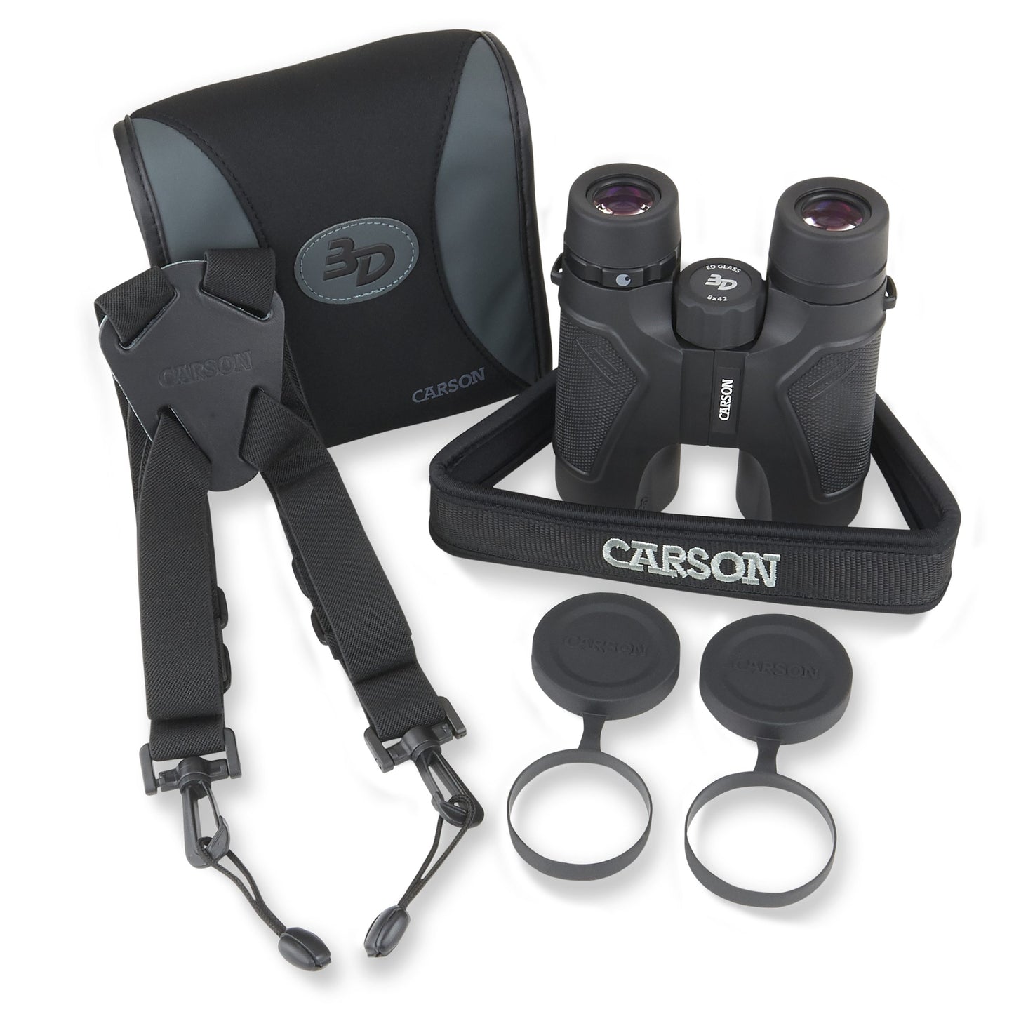 Carson 3D Series 8x42mm Full-Sized High Definition ED Glass Waterproof Binoculars TD-842ED