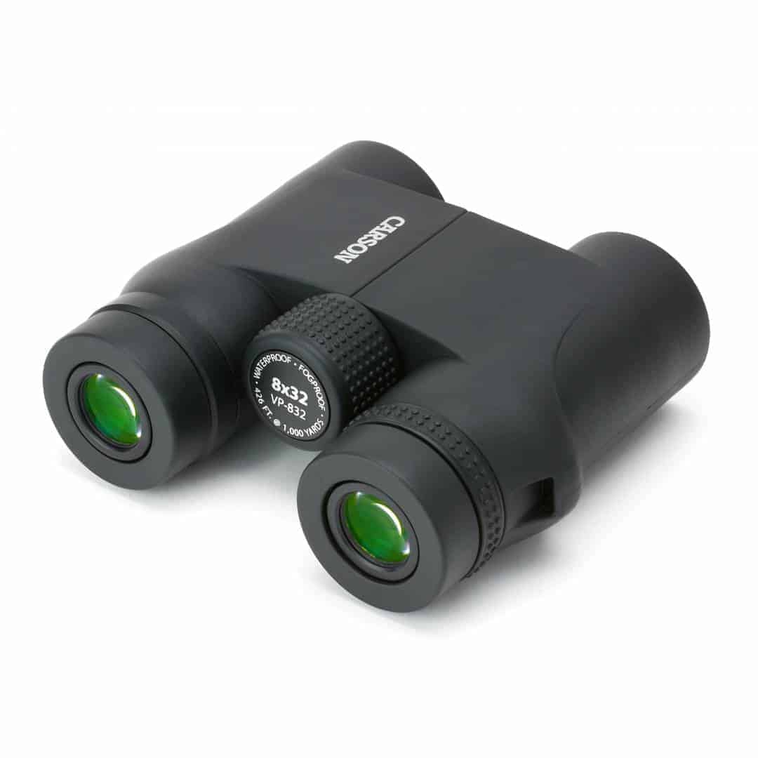 Carson VP Series 8x32mm Full-Sized Phase-Coated Waterproof Binoculars VP-832
