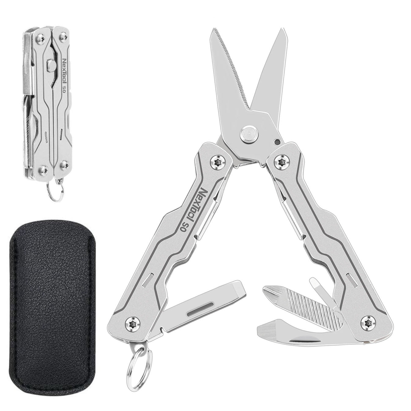 NexTool Micro Sailor Scissors S0 Bladeless Slim Keychain Multi-Tool 8 Functions