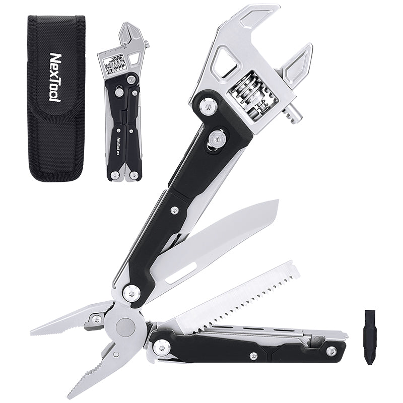 NexTool Adjustable Wrench W4 Multi-Tool Pliers 11 Functions with Pouch