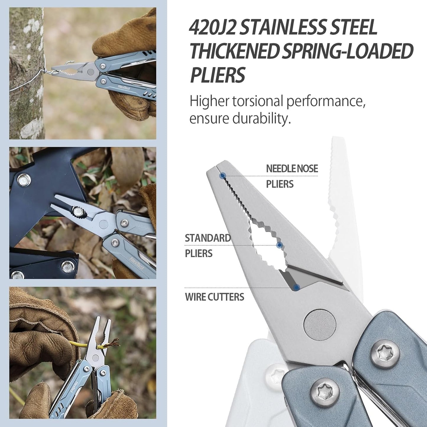 NexTool Mini Sailor S11 Blue Compact Multi-Tool with 11 Functions