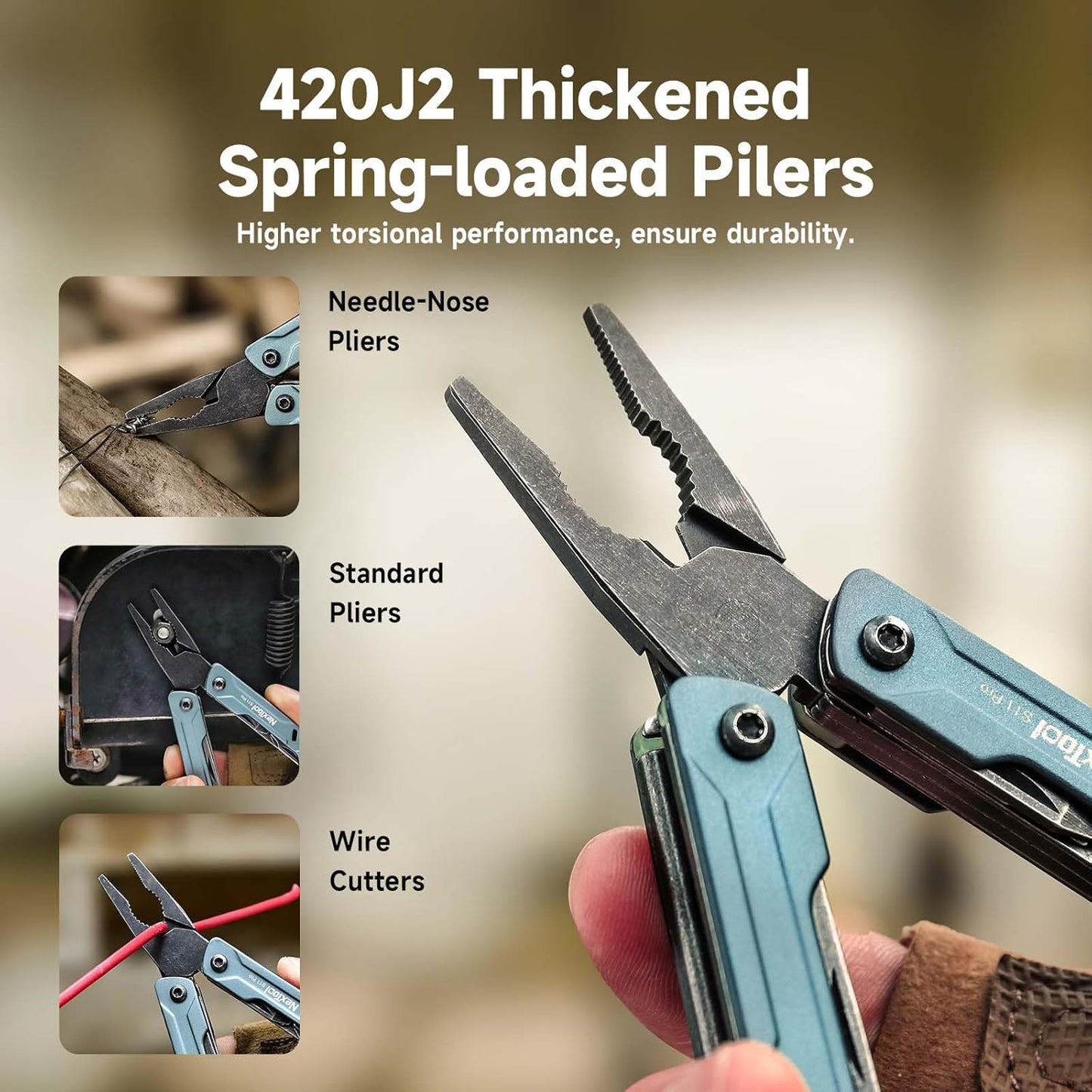 NexTool Mini Sailor S11 Pro Blue/Black Compact Multi-Tool with 12 Functions