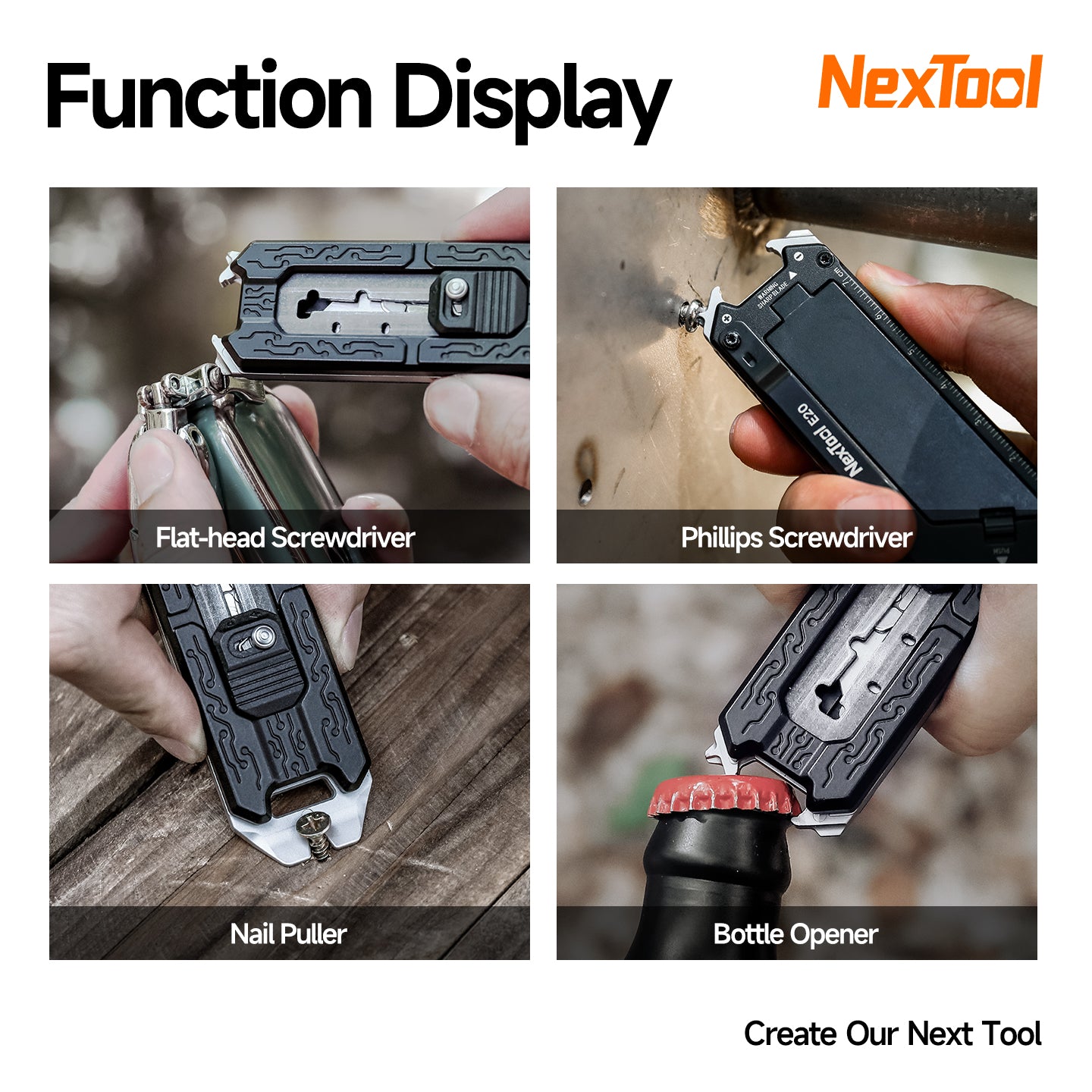NexTool Explorer E20 Auto Reloading Blade Utility Knife Multitool with 9 Functions