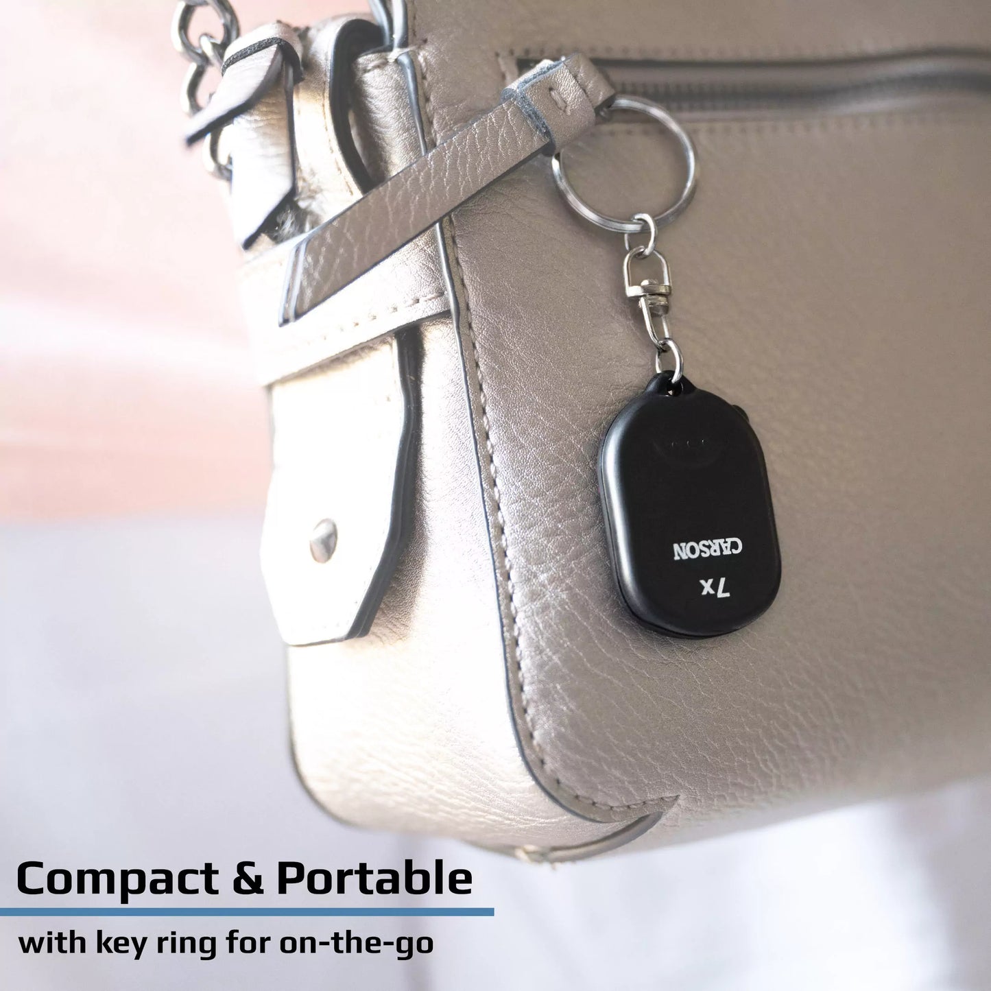 Carson Clip & View 7x Pop-Up Retractable Aspheric Keychain Magnifier GN-70