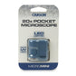 Carson MicroMini™ 20x LED Lighted Pocket Microscope, Built-In UV, LED Flashlight, Blue MM-280B