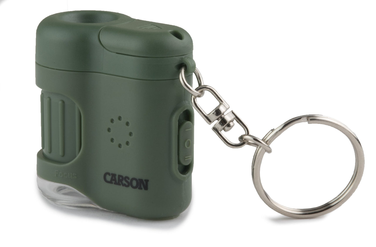 Carson MicroMini™ 20x LED Lighted Pocket Microscope, Built-In UV, LED Flashlight, Green MM-280G
