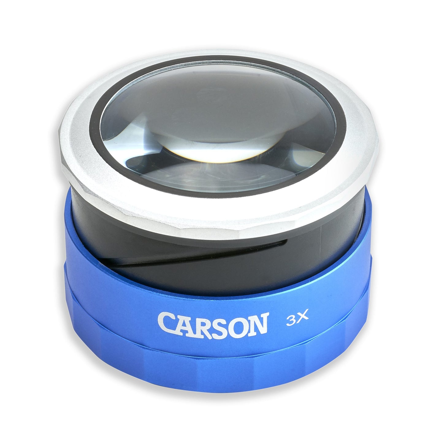 Carson MagniTouch™ 3x Power Touch Activated LED Lighted Stand Loupe Magnifier, Focusable Glass Lens MT-33