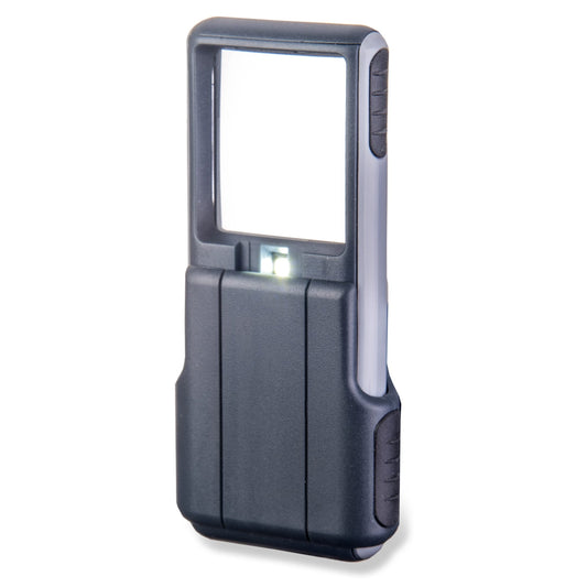 Carson MiniBrite™ 3x Power LED Lighted Slide-Out Aspheric Magnifier, Protective Sleeve PO-25
