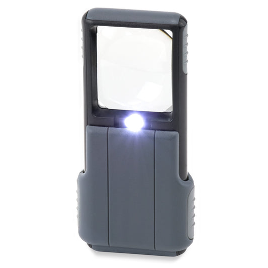 Carson MiniBrite™ 5x Power LED Lighted Slide-Out Aspheric Magnifier, Protective Sleeve PO-55