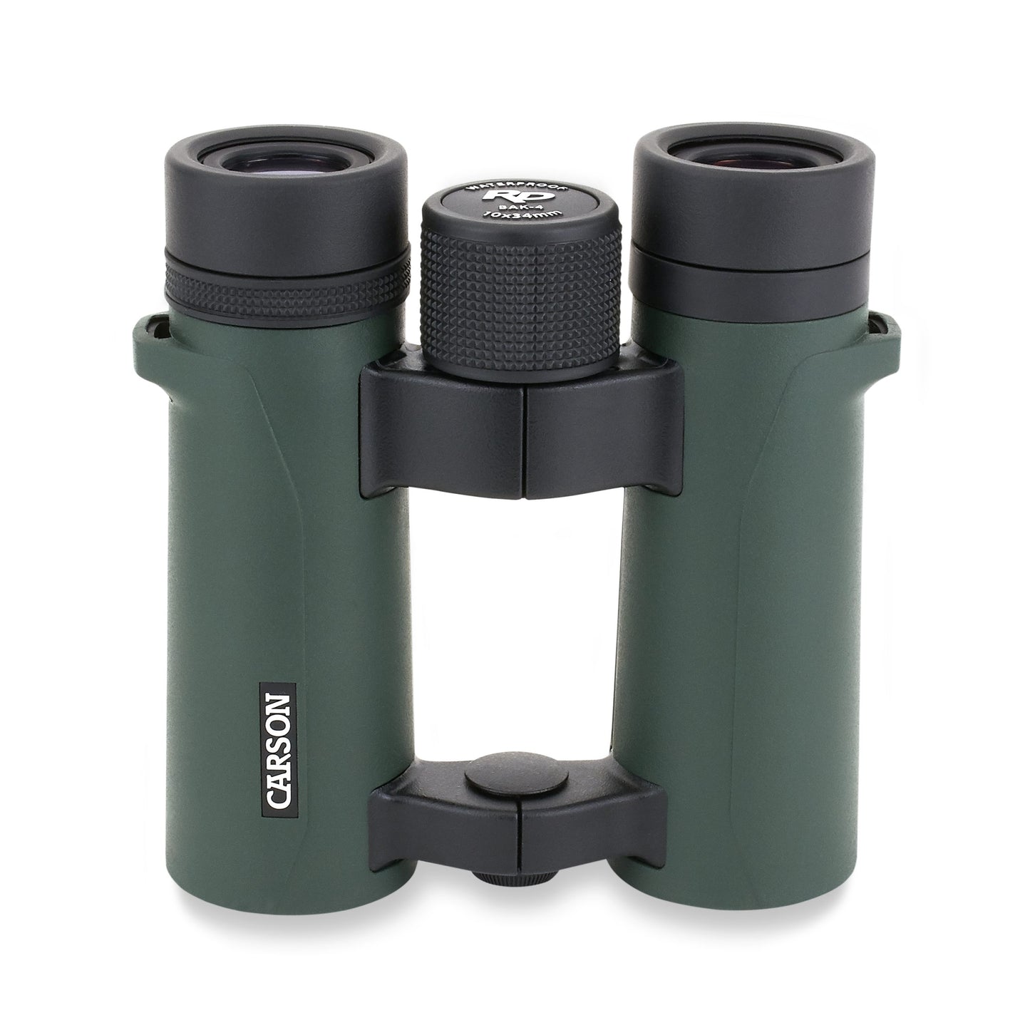 Carson RD Series 10x34mm Compact Open-Bridge Waterproof Binoculars Green RD-034