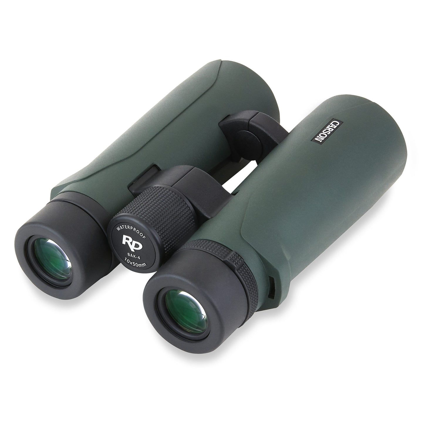 Carson RD Series 10x50mm Full-Sized Open-Bridge Waterproof Binoculars Green RD-050